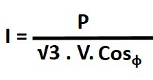 فرمول محاسبه جریان برای موتورهای سه فاز