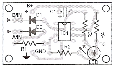 نحوه قرارگیری قطعات بر روی PCB پروژه ساخت مدار بازبینی ولتاژ