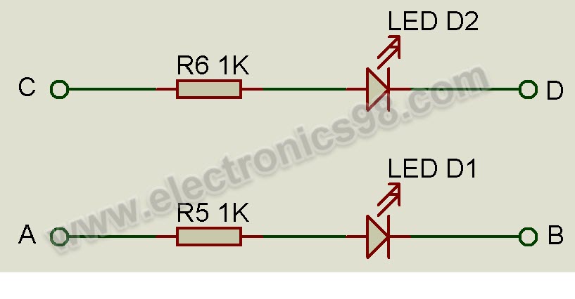 شکل 2 دو نمایشگر LED مدار آزمایش کننده