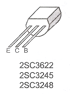 شکل ظاهری و ترتیب پایه های ترانزیستور 2SC3622