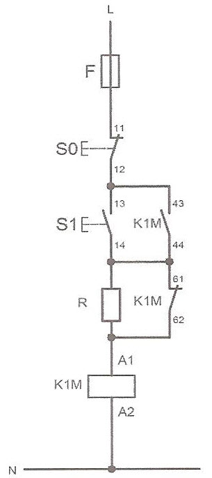 طرز اتصال صحیح مقاومت محدودکننده جریان در کنتاکتورهای با بوبین DC