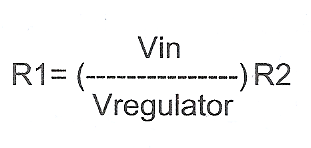 فرمول محاسبه R1 در مدار پروژه کنترل رگولاتور 78XX