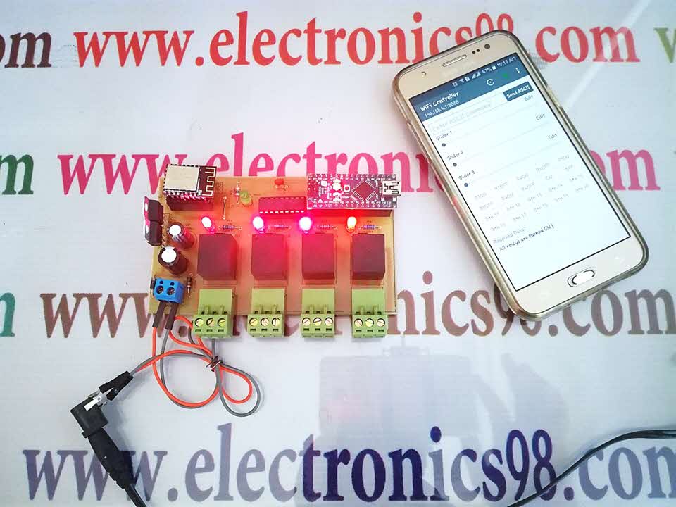 کنترل وسایل برقی با آردوینو و ماژول WIFI ESP8266 در حالت سرور