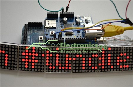 دانلود پروژه آموزش ساخت نمایشگر LED روان یا تابلو روان با میکروکنترلر AVR