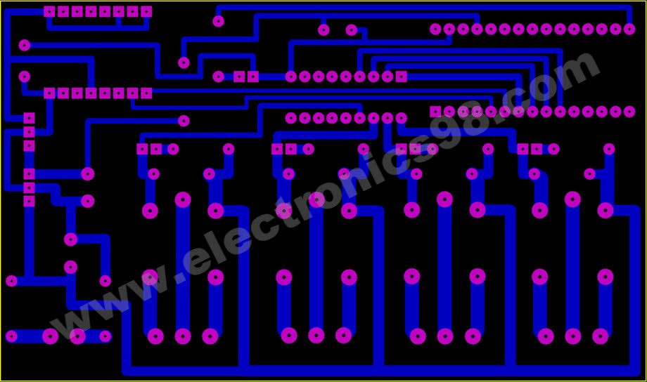 نقشه PCB پروژه کنترل وسایل برقی با آردوینو و ماژول WIFI ESP8266 در حالت سرور