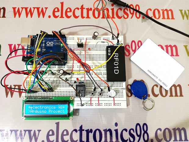 ساخت قفل کارتی RFID با ماژول RF01D و آردوینو