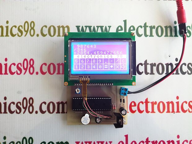 ساخت ماشین حساب تاچ اسکرین با LCD گرافیکی و AVR