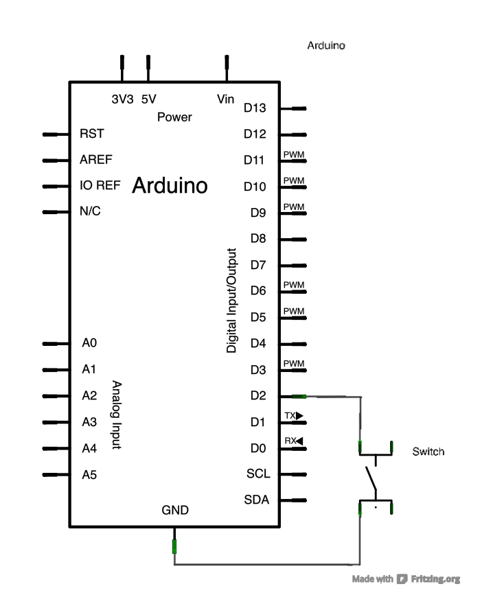 اتصال کلید به آردوینو بدون استفاده از مقاومت بالا کشنده