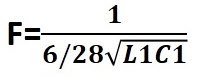 فرمول محاسبه فرکانس ساخته شده با نوسان ساز آرمسترانگ